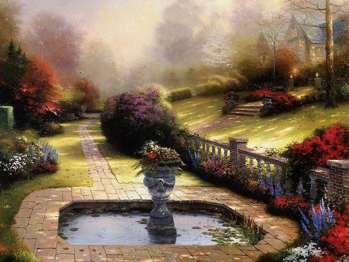 (image for) Thomas Kinkade paintings, NO.10 Handmade oil painting Copy paintings of famous artists paintings